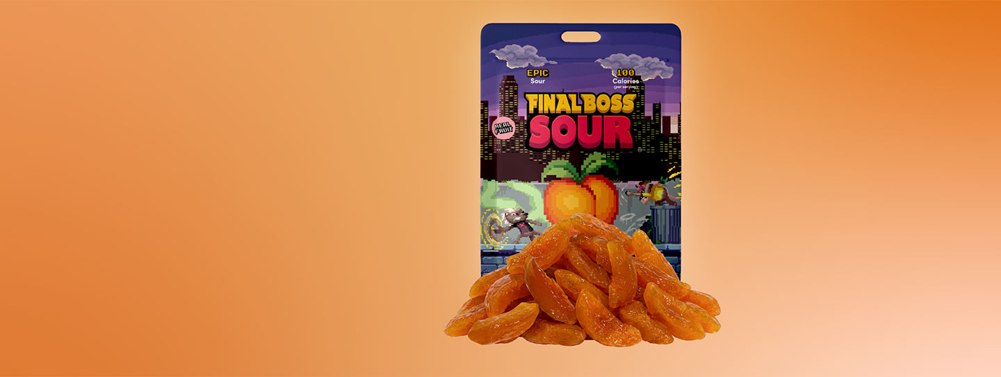 Final Boss Sour peach topping